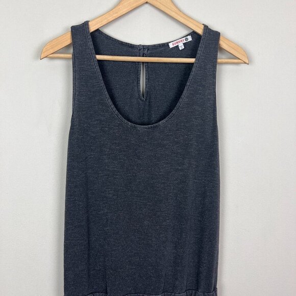 Sundry 2 Jumpsuit Womens Medium Gray Jogger Sleeveless Drawstring Casual Lounge‎ - Picture 5 of 13